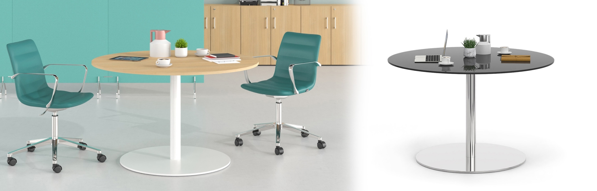 Tables d'appoint et tables rondes pour votre espace professionnel| Dromeas